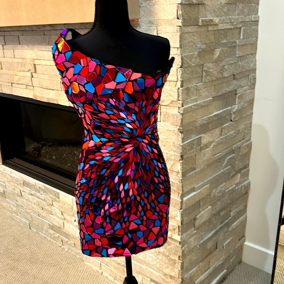 Sherri Hill Shoulder Mirror Dress Size 0 - Picture 1 of 7
